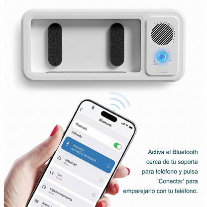 Soporte para teléfono celular de ducha con Altavoz Bluetooth